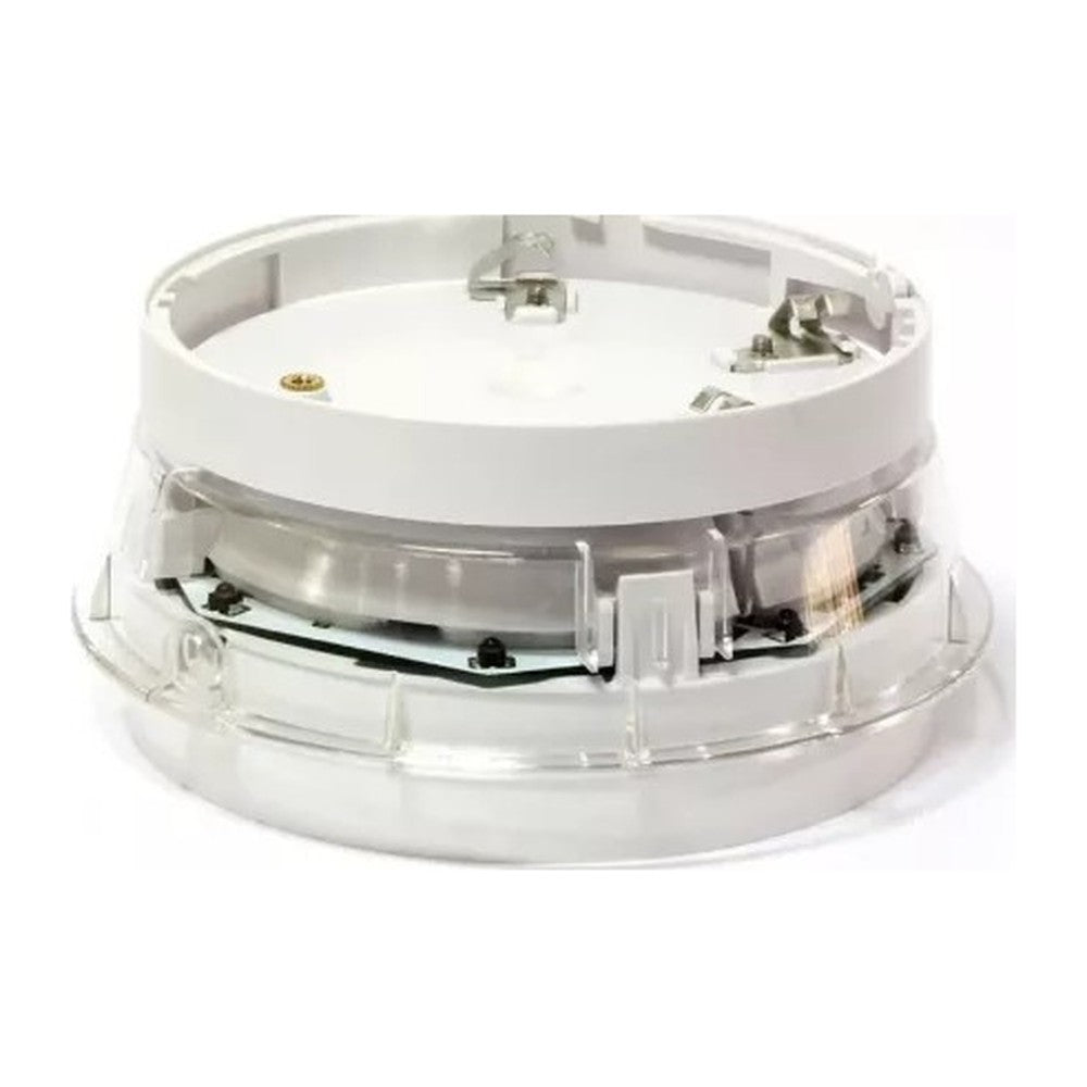 Morley-IAS white detector base sounder strobe with red flash and isolator (DSS-PC-I00)