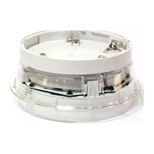 Morley-IAS white detector base sounder strobe with red flash and isolator (DSS-PC-I00)