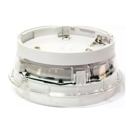 Morley-IAS white detector base sounder strobe with red flash (DSS-PC-N00)
